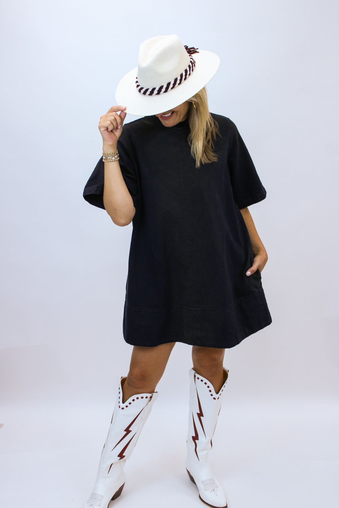 All Harlow Mini Dress, Anthracite