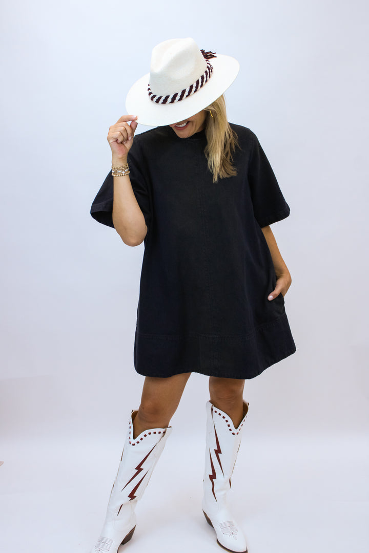 All Harlow Mini Dress, Anthracite