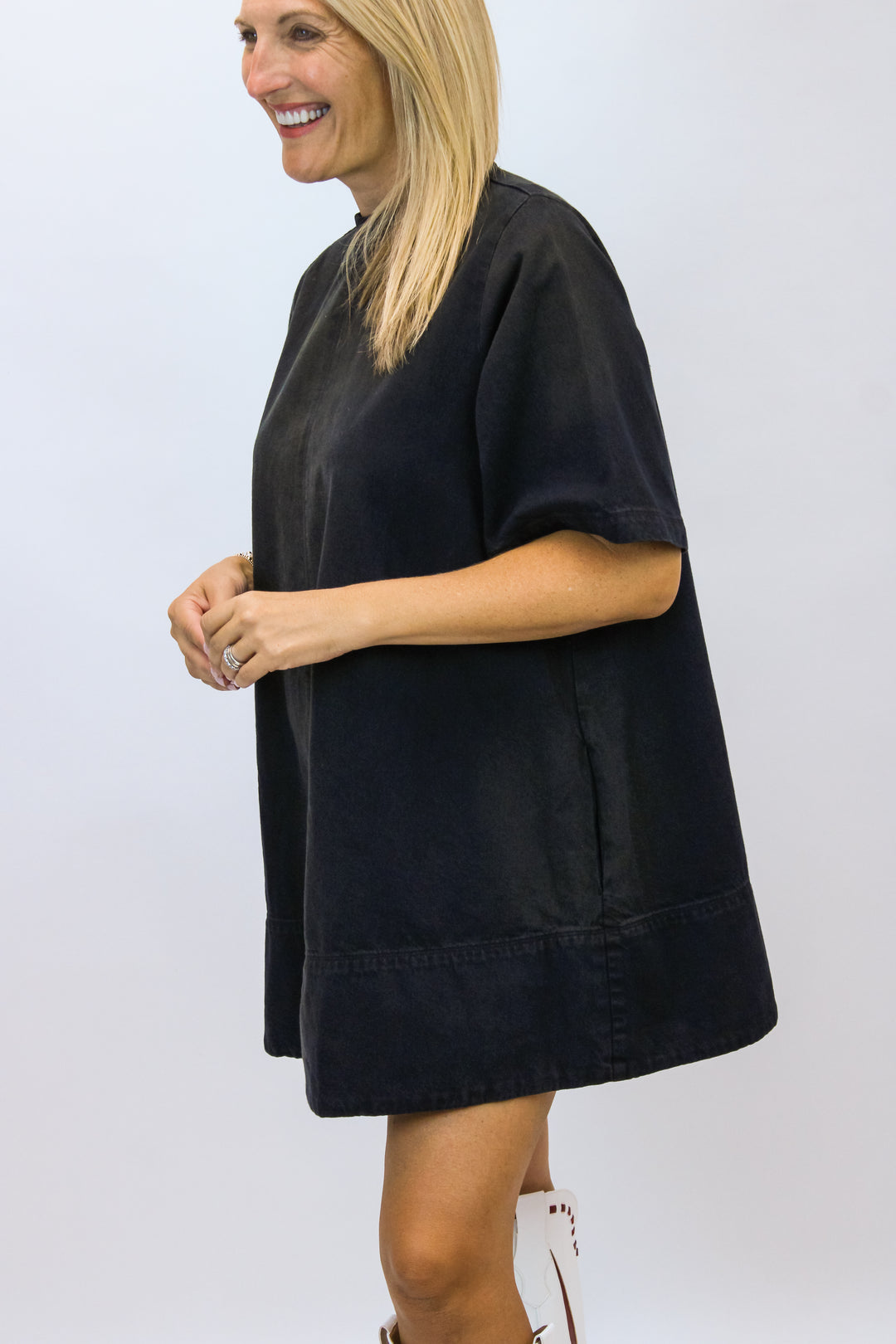 All Harlow Mini Dress, Anthracite