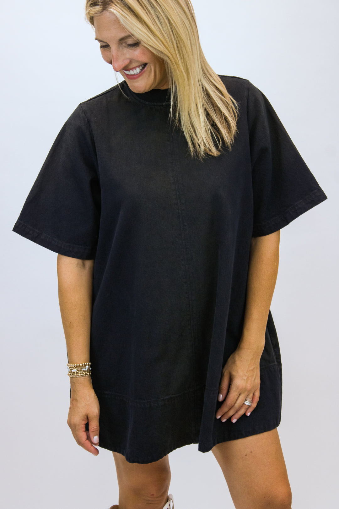 All Harlow Mini Dress, Anthracite