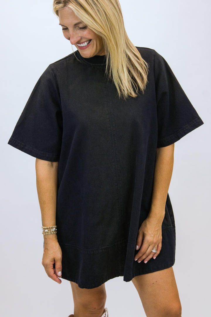 All Harlow Mini Dress, Anthracite