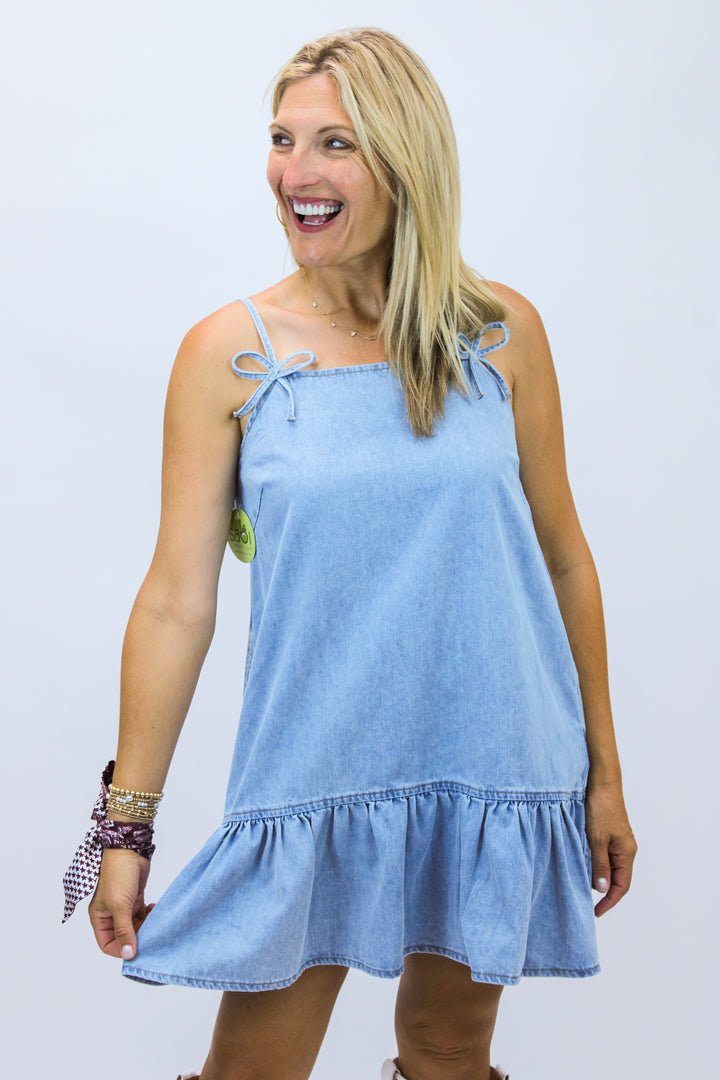 Hung Up On You Denim Mini Dress