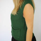 Never Looked Back Sweater Vest, Dark Green