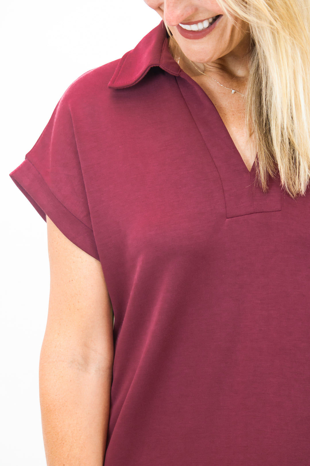 The Walk-On Dress, Maroon