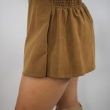 Paradise Found Suede Skort, Caramel Cafe
