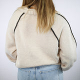 Alps Half Zip Sweater, Light Oatmeal Heather