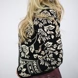 Flower Bloom Knit Cardigan, Black
