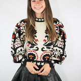 Winter Tapestry Stripes Knit Sweater, Core Tricot