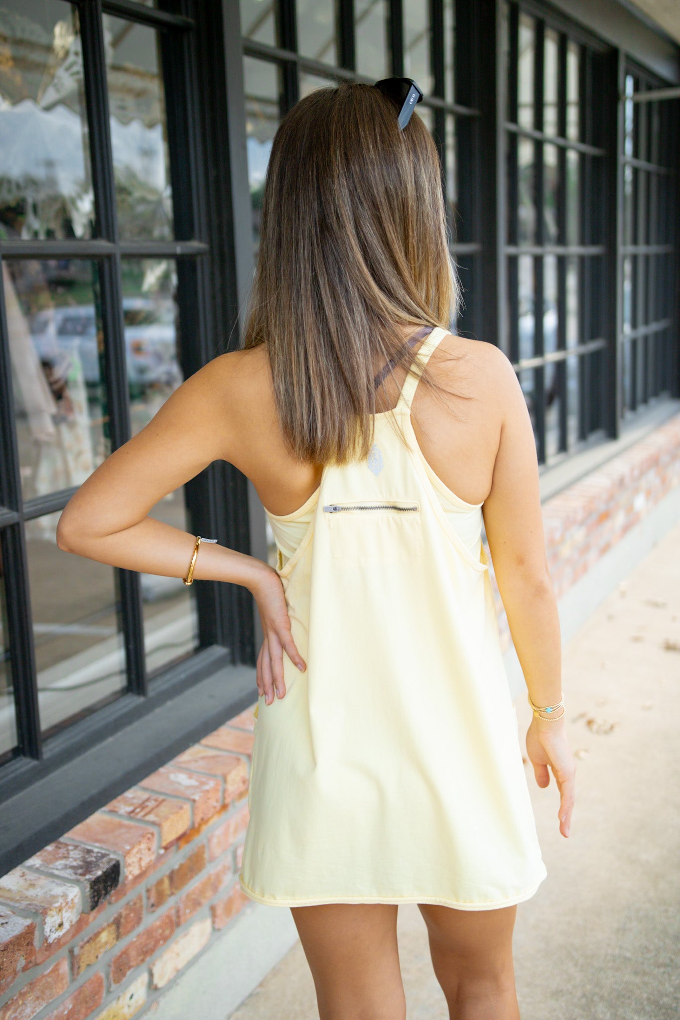hot shot mini dress yellow Free People Movement: Hot Shot Mini Dress in Sunlit Yellow