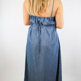 Ruffle Cami Midi Dress, Moonlit Wash