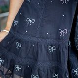 Solbina Bow Dress, Black
