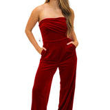 Swanilda Jumpsuit, Red Velvet