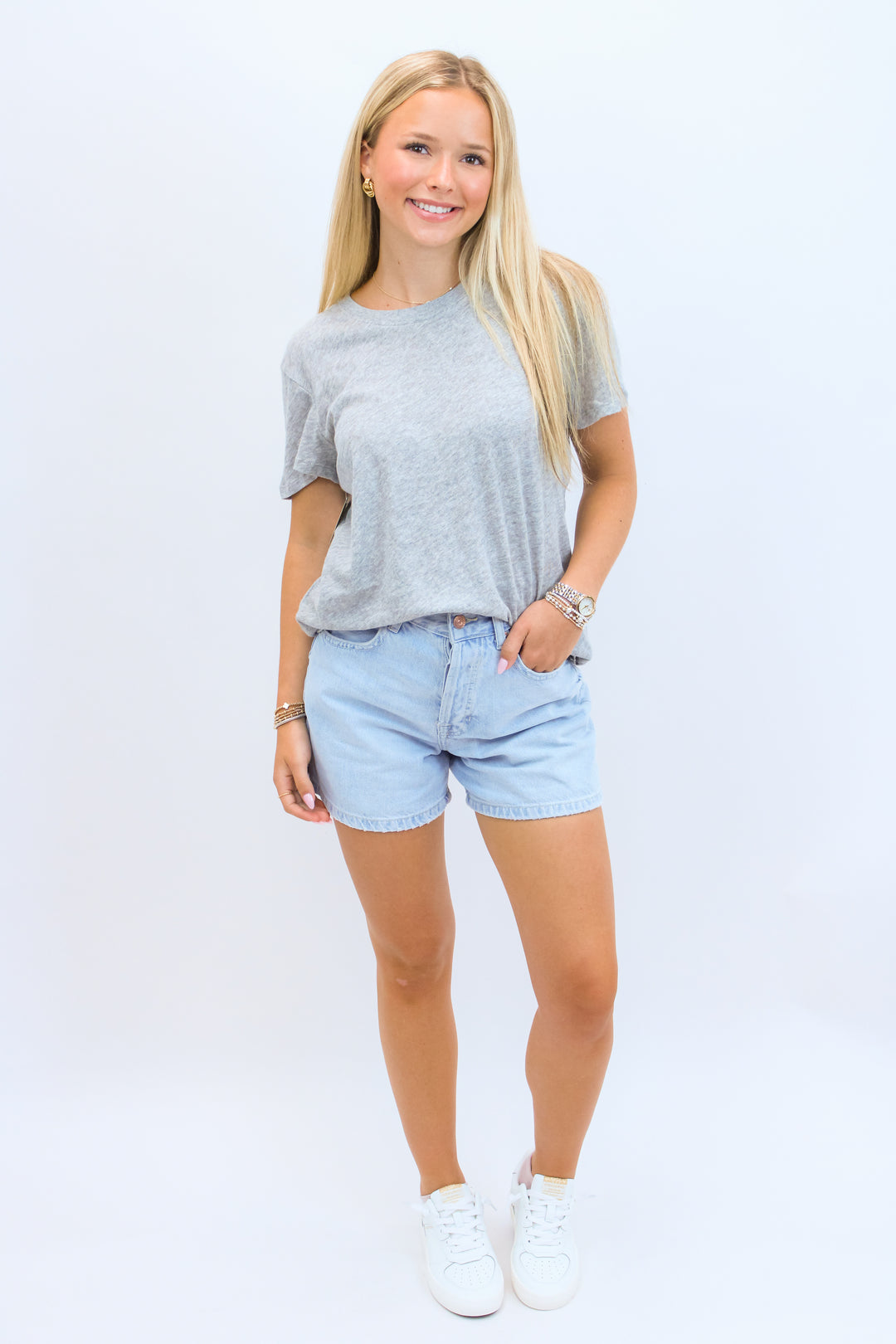Foundation Slub Tee Classic, Heather Grey