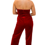 Swanilda Jumpsuit, Red Velvet