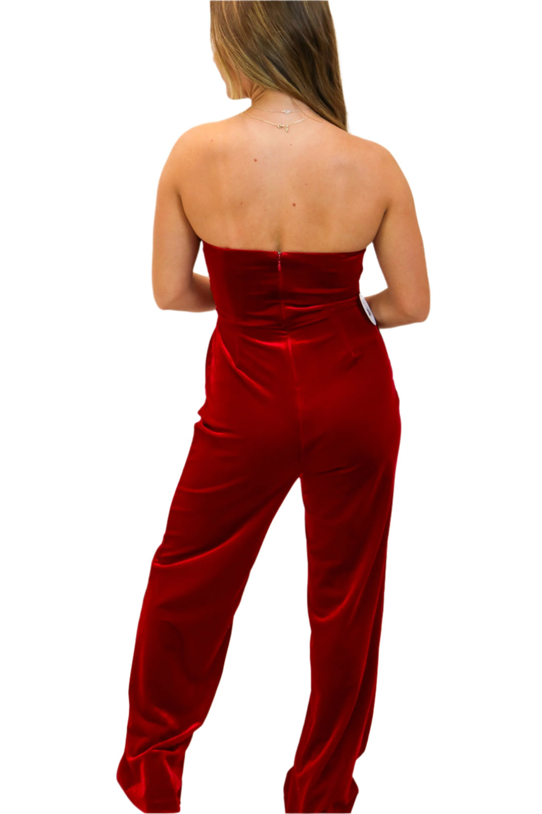 Swanilda Jumpsuit, Red Velvet