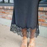 Cinder Lace Midi Skirt, Black