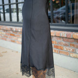 Cinder Lace Midi Skirt, Black