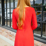 Renee Dress, Dark Red