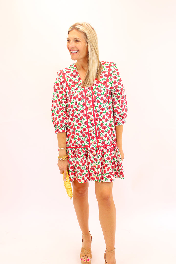 Petal Perfection Dress, Red