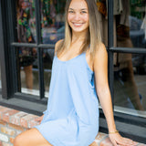 Hot Shot Mini Dress, Riviera Blue