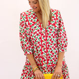 Petal Perfection Dress, Red