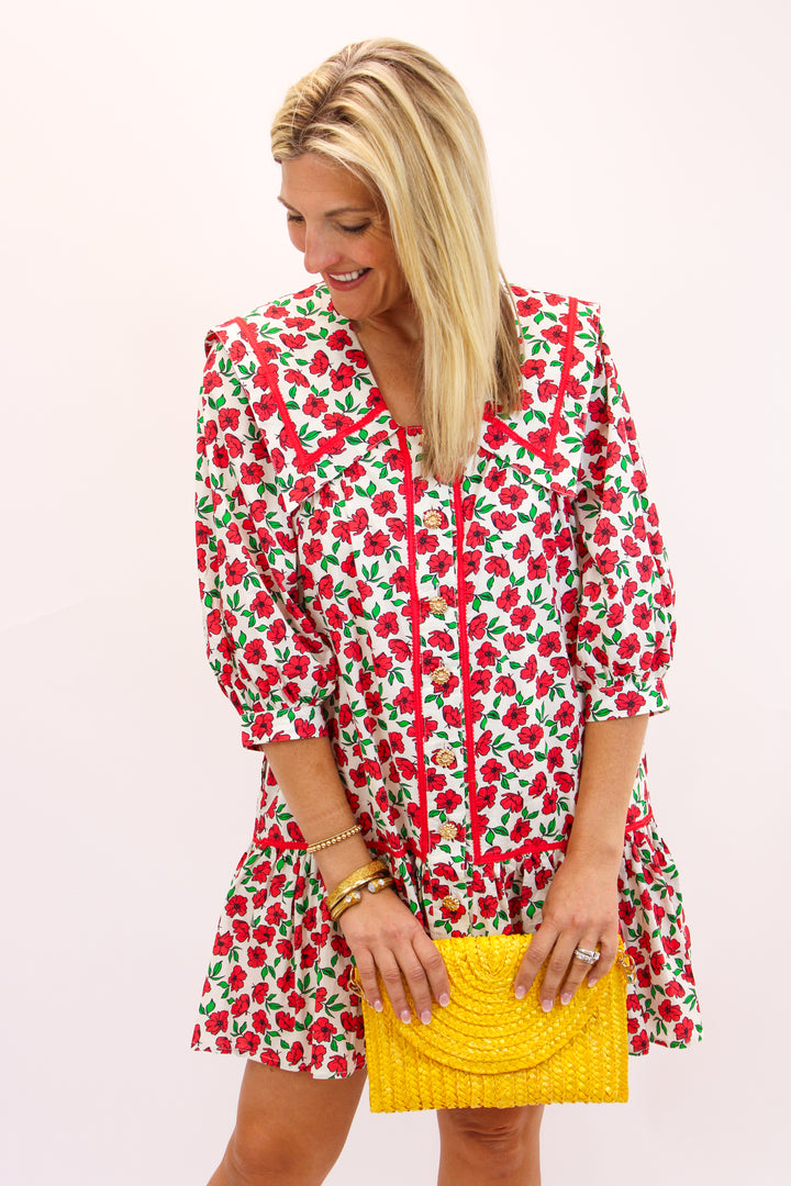 Petal Perfection Dress, Red