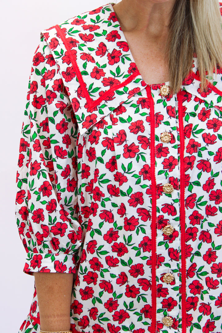 Petal Perfection Dress, Red