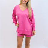 Weekender V Neck, Island Pink