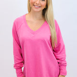 Weekender V Neck, Island Pink