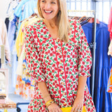 Petal Perfection Dress, Red