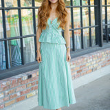 Main Street Skirt, Green/White