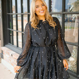 Sparkle After Dark Dress, Black