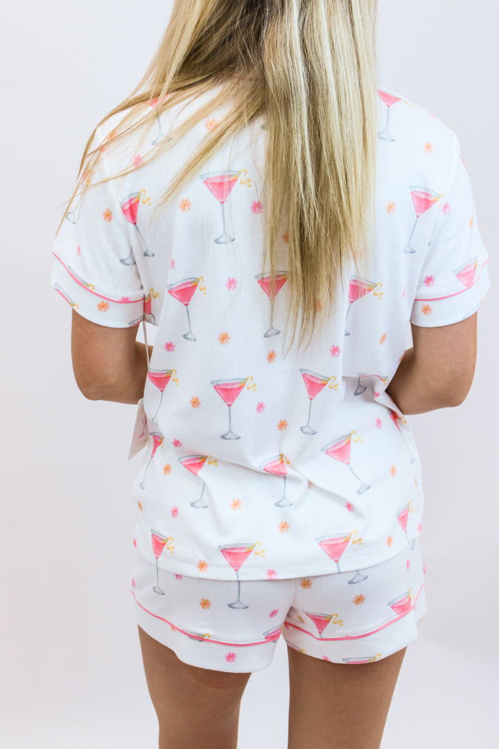 Tini Time Drinks 3-Piece PJ Set, Ivory