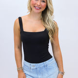 Simple Moments Bodysuit, Black
