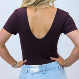 Easy Going Bodysuit, Maroon