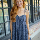 First Edition Dress, Grey/Navy