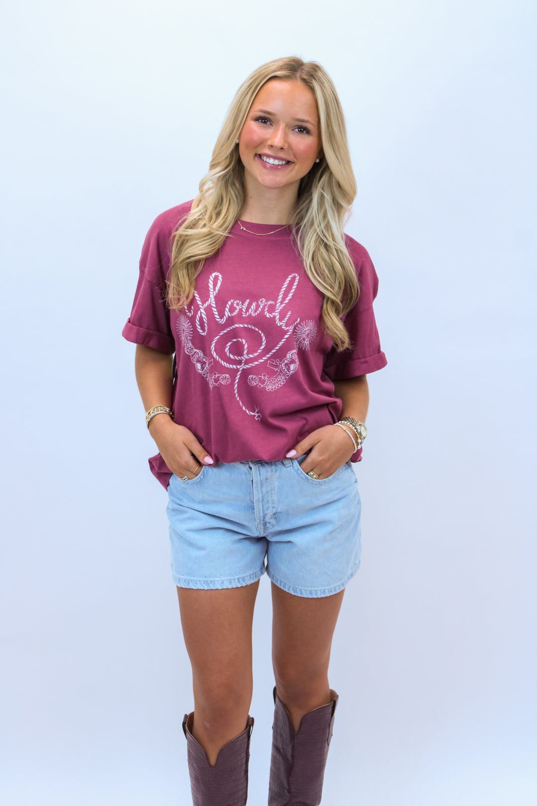 Howdy Tshirt, Maroon