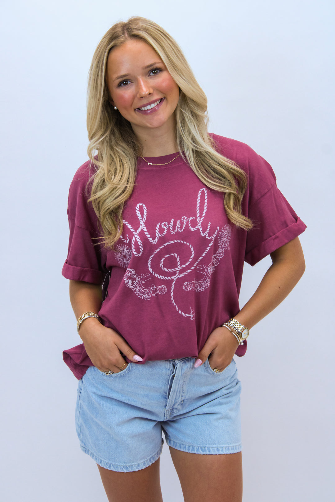 Howdy Tshirt, Maroon