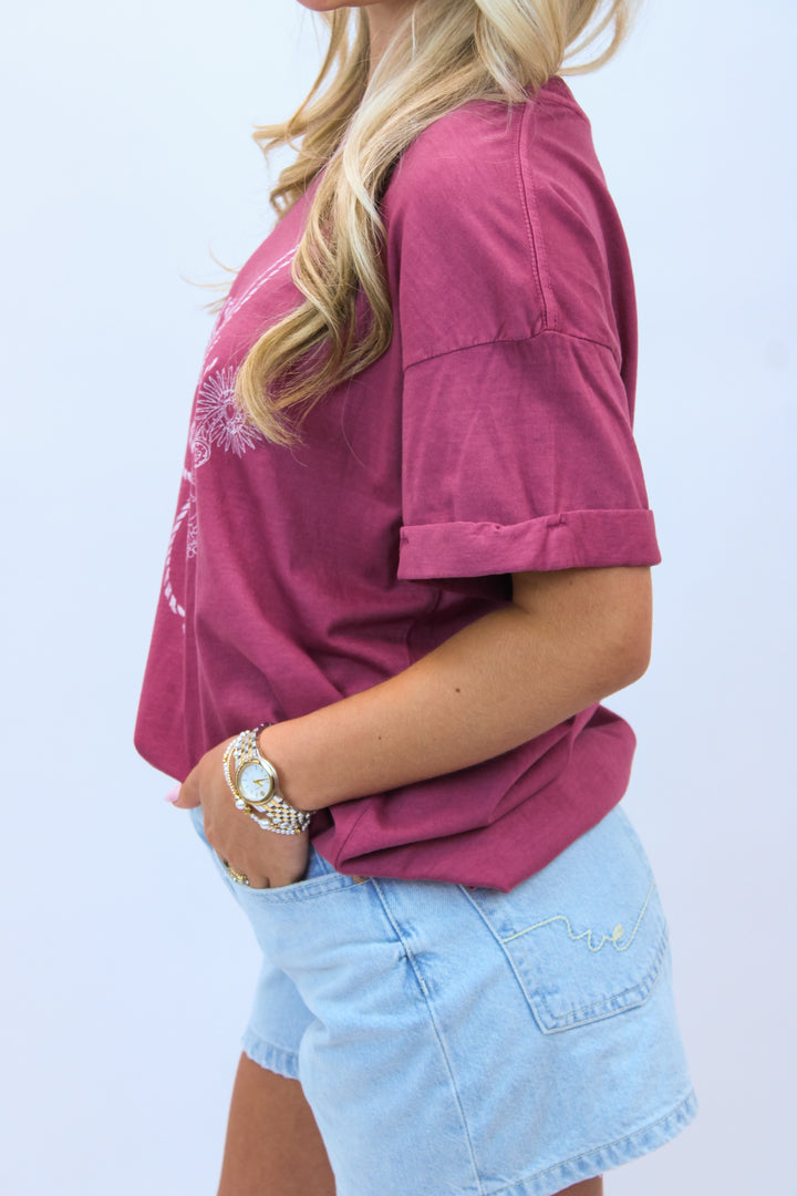 Howdy Tshirt, Maroon