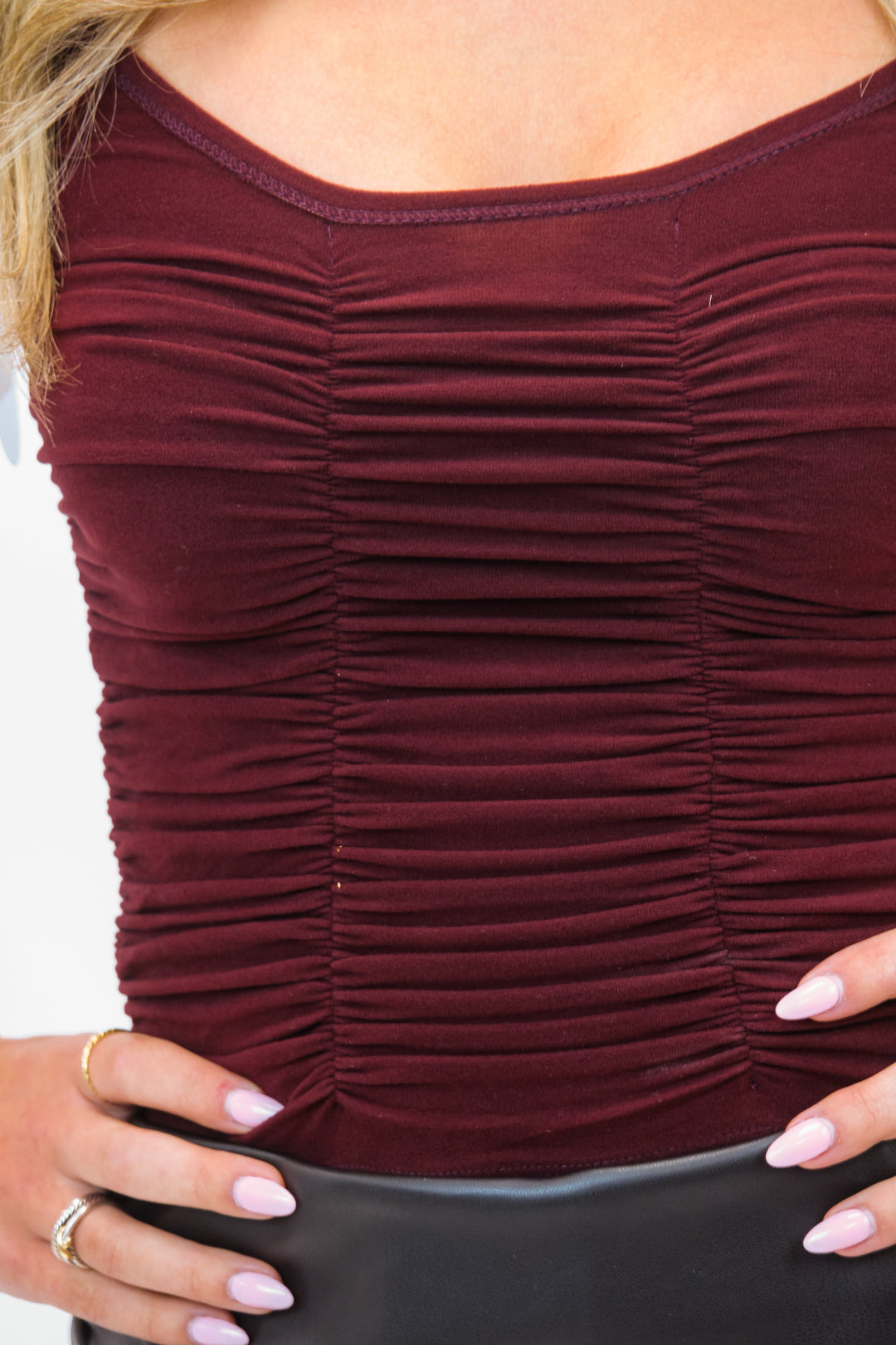 Touchdown Muse Top, Maroon