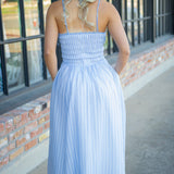 Lahela Dress, Blue Stripe