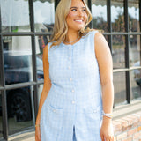 Feeling My Best Mini Dress, Blue