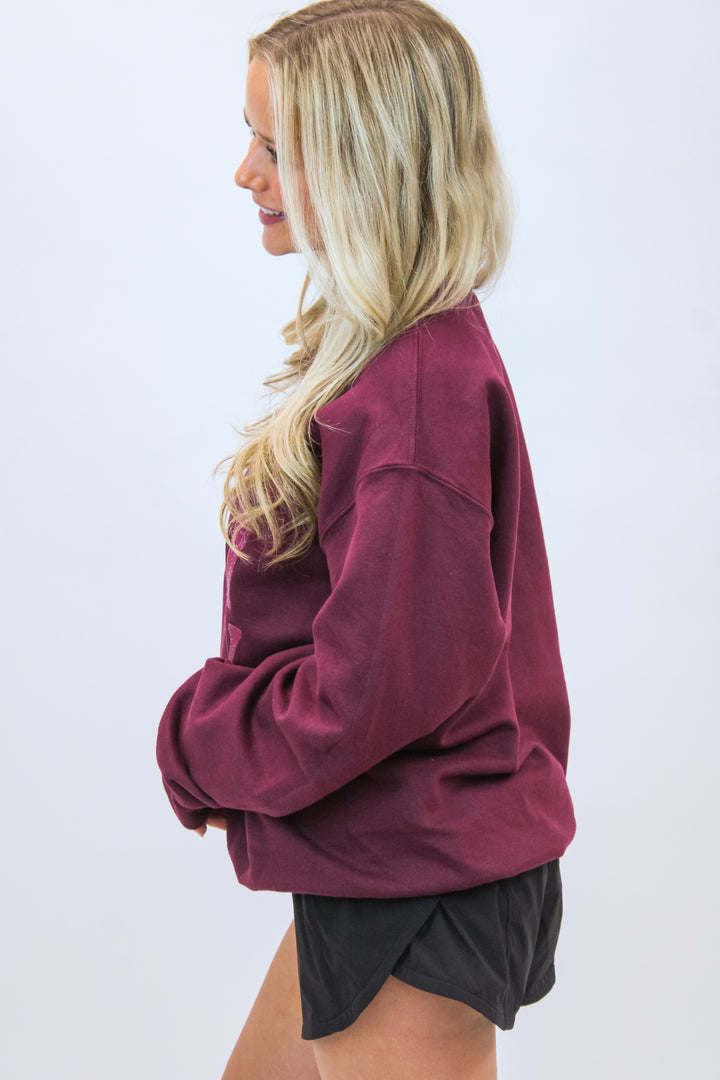 Howdy Crewneck, Maroon