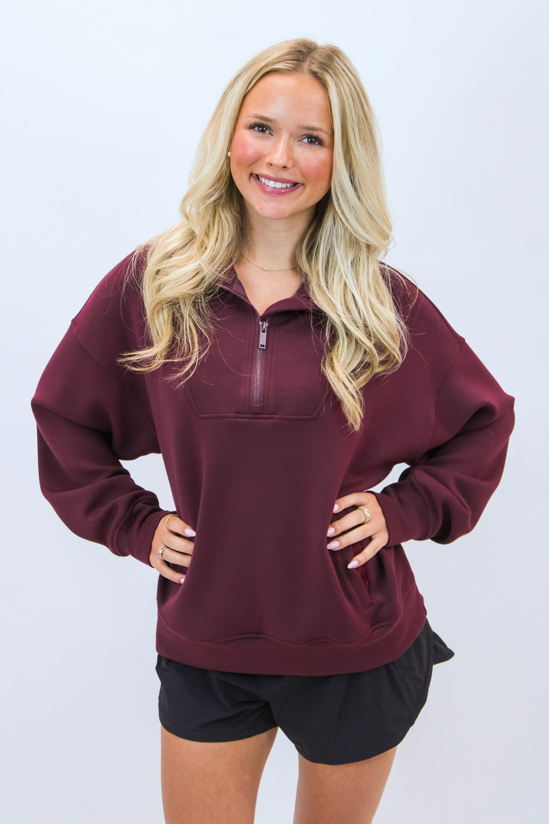 Meet You There Pullover, Maroon