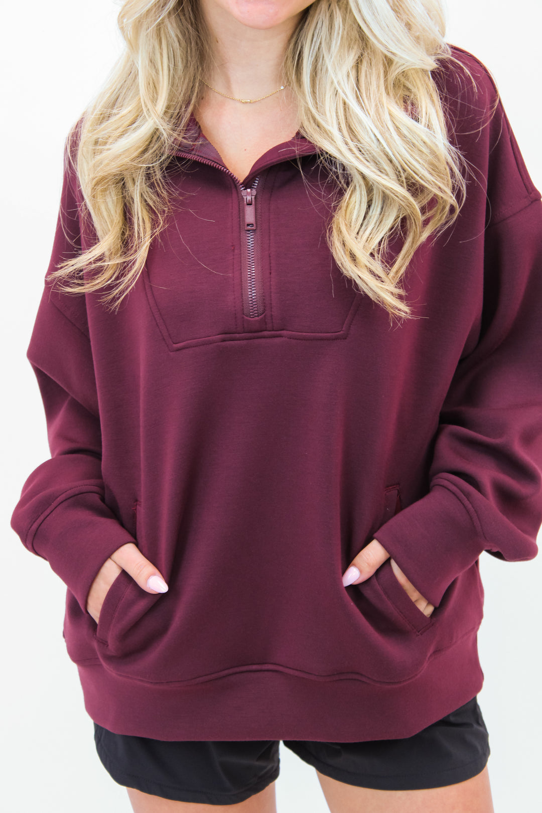 Meet You There Pullover, Maroon