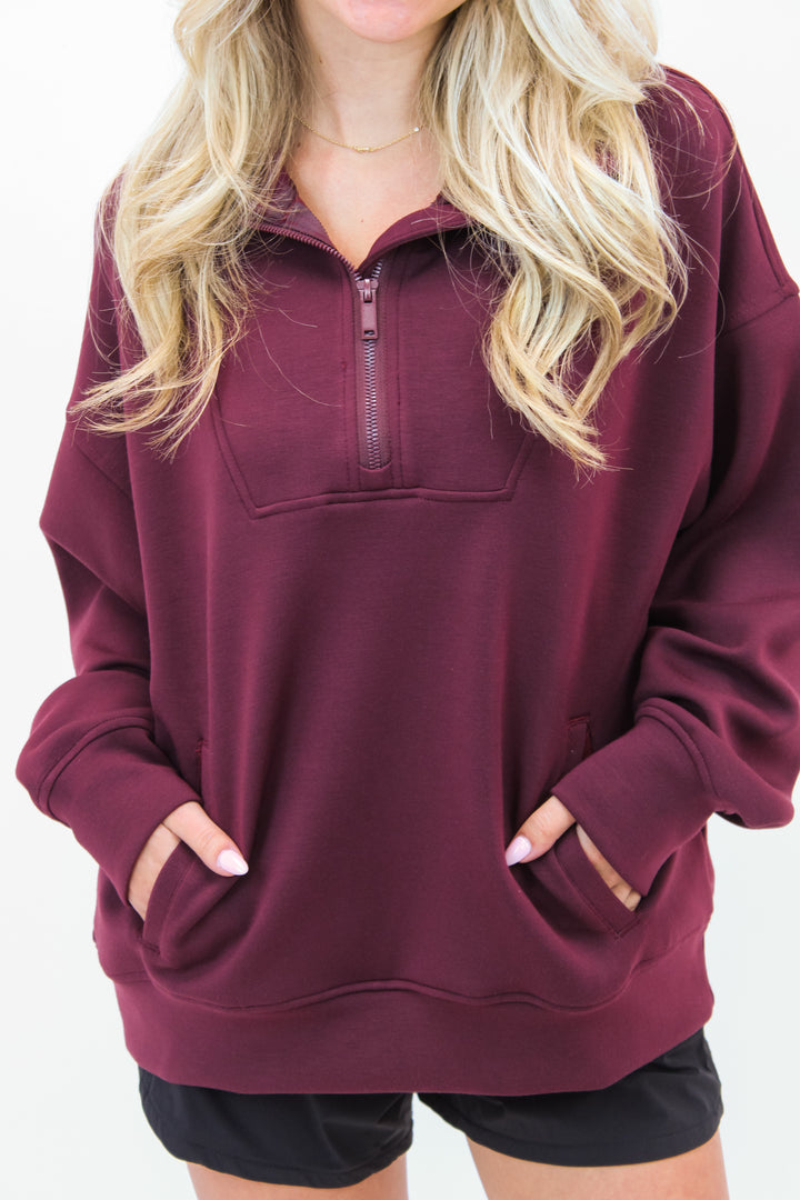 Meet You There Pullover, Maroon