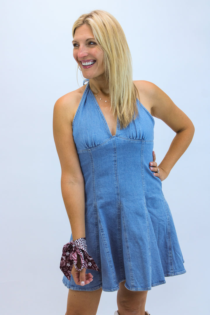 Malia Dress, Medium Blue