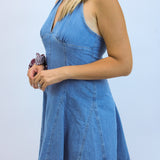 Malia Dress, Medium Blue