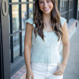 Preslee Sweater Tank, Powder Puff