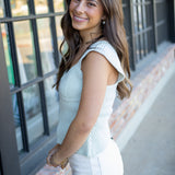 Preslee Sweater Tank, Powder Puff